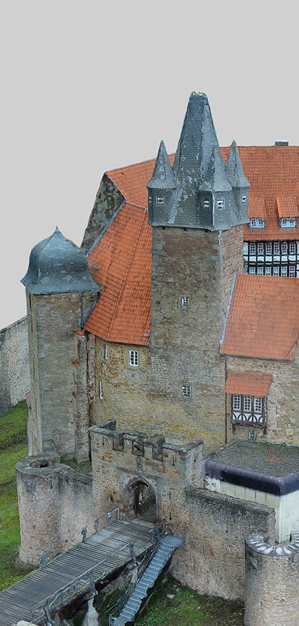 Architecture Drone 3D Scan Castle